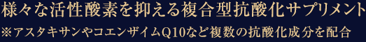 様々な活性酸素を抑える複合型抗酸化サプリメント